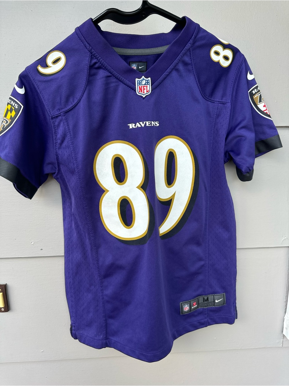 NFL Baltimore Ravens Youth #89 Purple Jersey with Gold & White Accents
